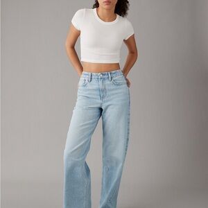 AE Strigid Curvy Super High-Waisted Baggy Straight Jean